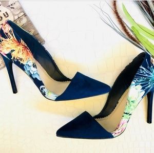 Winslow, Floral Suede Heels